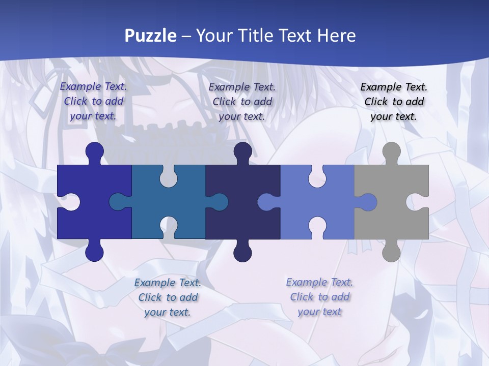 A Girl In A Blue Dress Is Sitting On The Ground PowerPoint Template