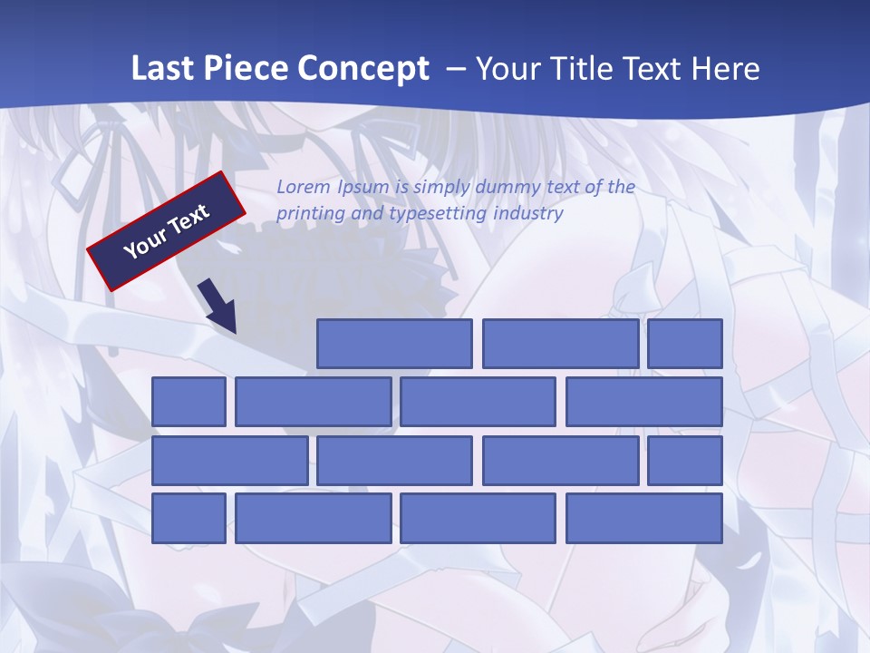 A Girl In A Blue Dress Is Sitting On The Ground PowerPoint Template