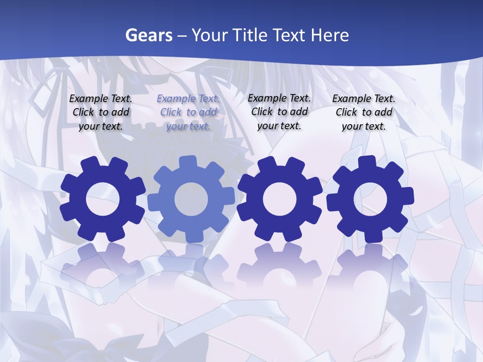 A Girl In A Blue Dress Is Sitting On The Ground PowerPoint Template