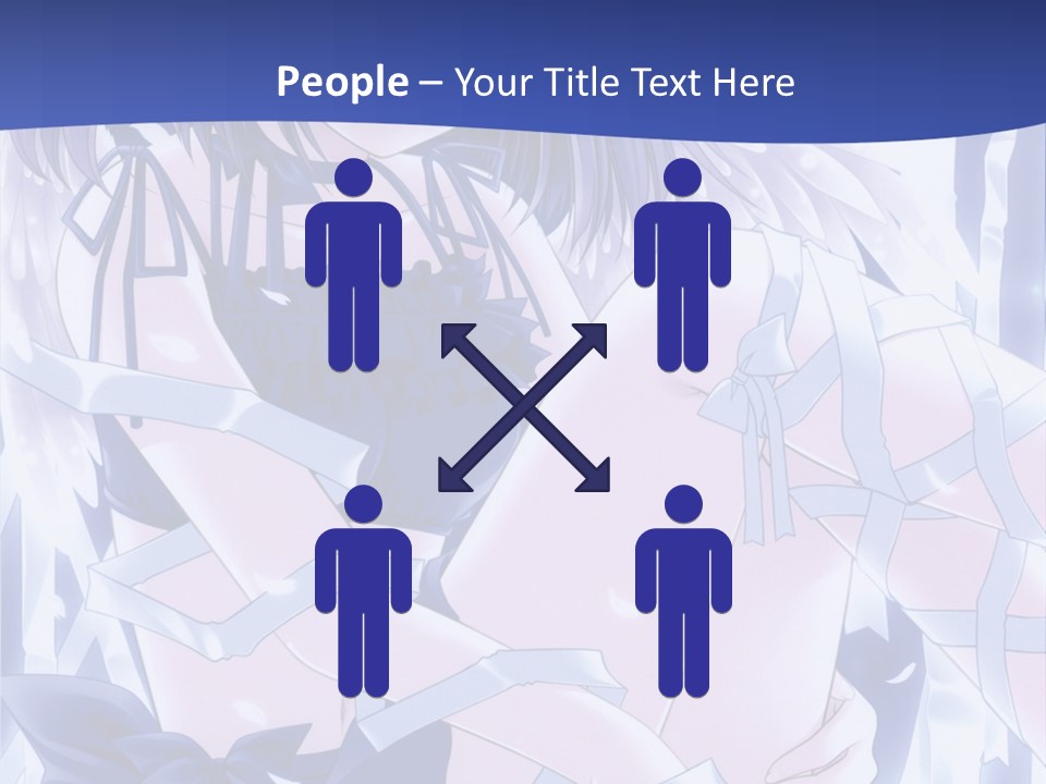 A Girl In A Blue Dress Is Sitting On The Ground PowerPoint Template