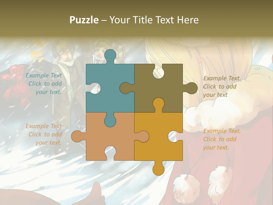 A Group Of People Standing In The Snow PowerPoint Template