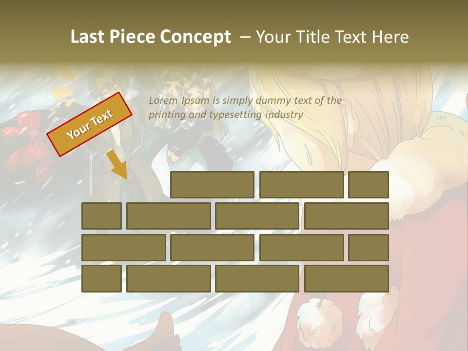 A Group Of People Standing In The Snow PowerPoint Template