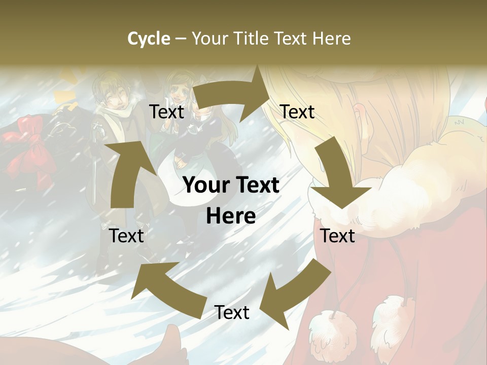 A Group Of People Standing In The Snow PowerPoint Template