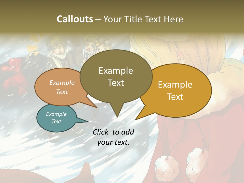 A Group Of People Standing In The Snow PowerPoint Template