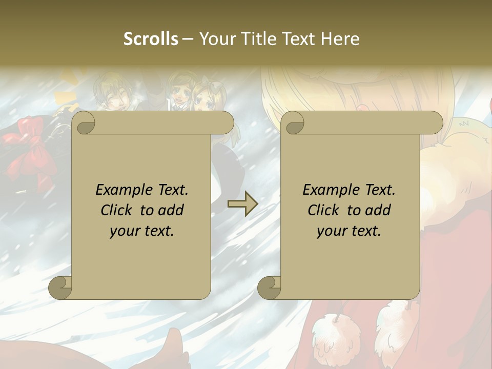 A Group Of People Standing In The Snow PowerPoint Template