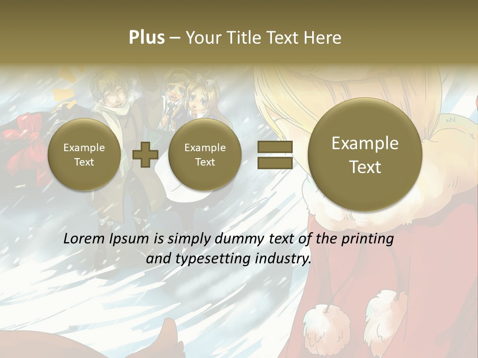 A Group Of People Standing In The Snow PowerPoint Template