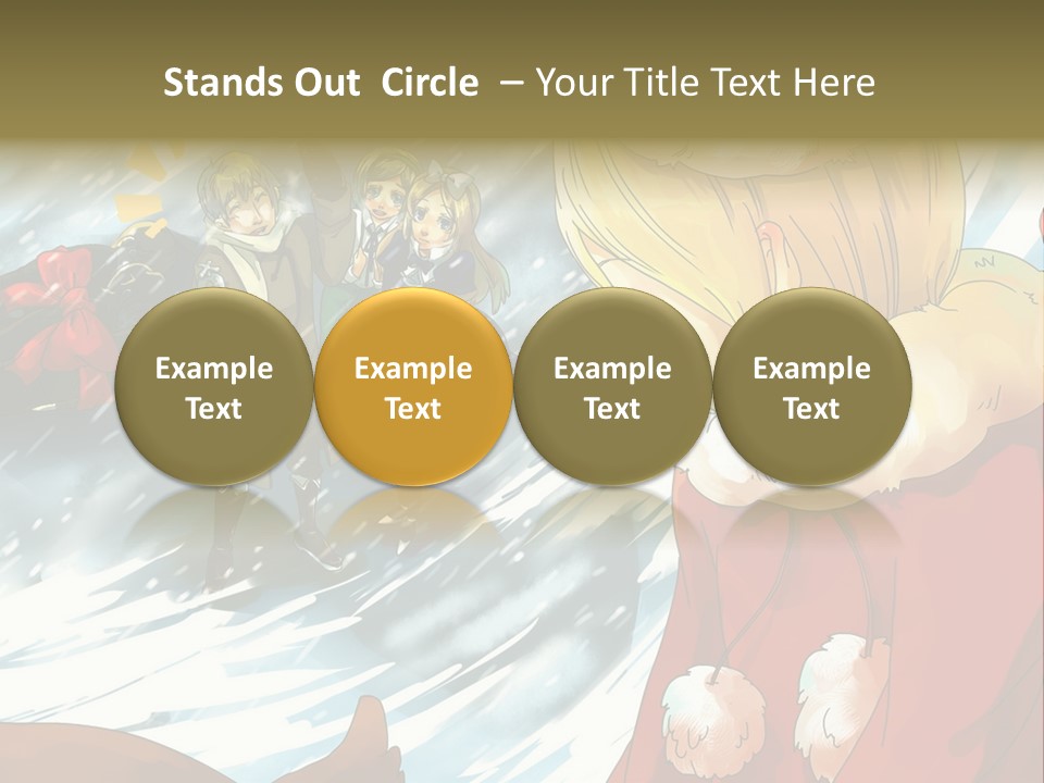 A Group Of People Standing In The Snow PowerPoint Template