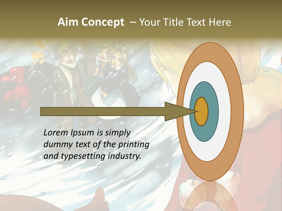 A Group Of People Standing In The Snow PowerPoint Template