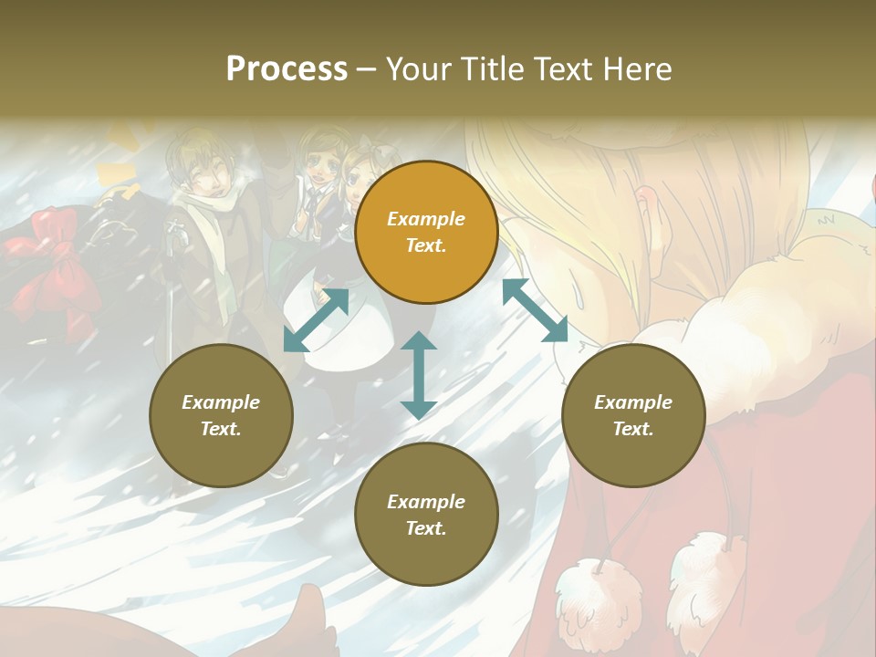 A Group Of People Standing In The Snow PowerPoint Template