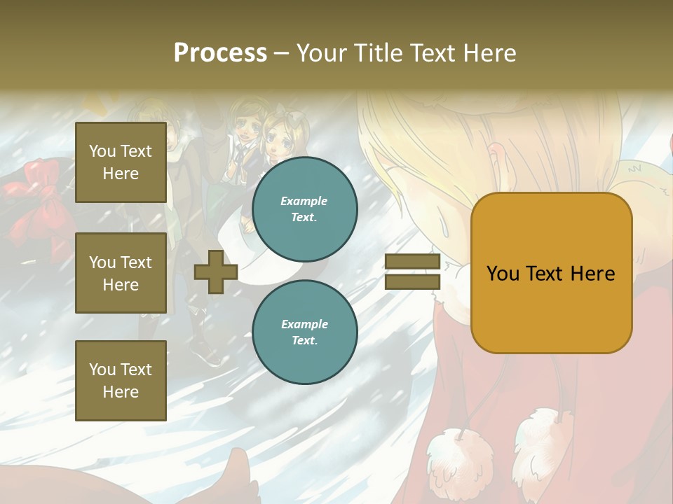A Group Of People Standing In The Snow PowerPoint Template
