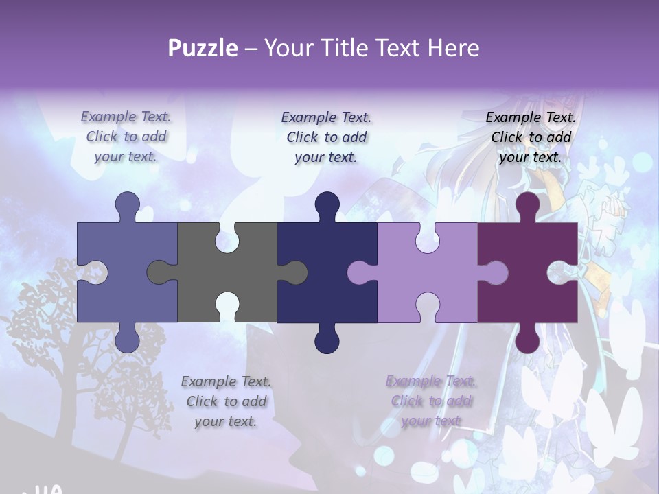 A Woman In A Purple Dress Standing In Front Of A Tree PowerPoint Template