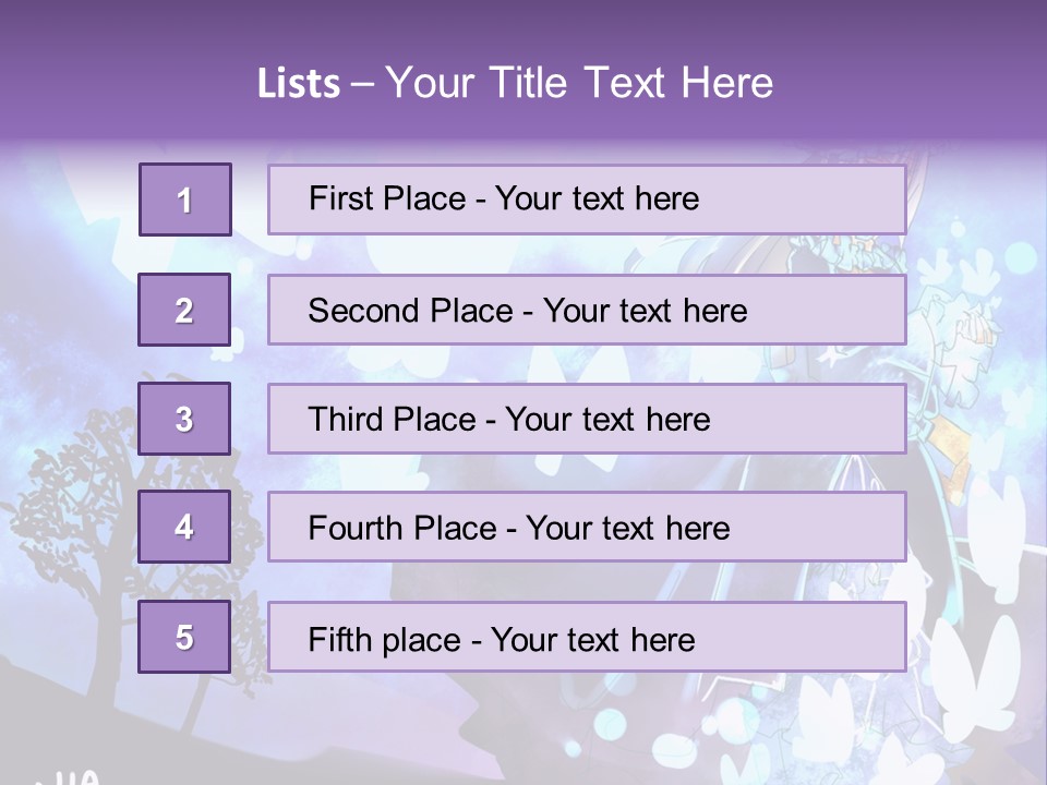 A Woman In A Purple Dress Standing In Front Of A Tree PowerPoint Template
