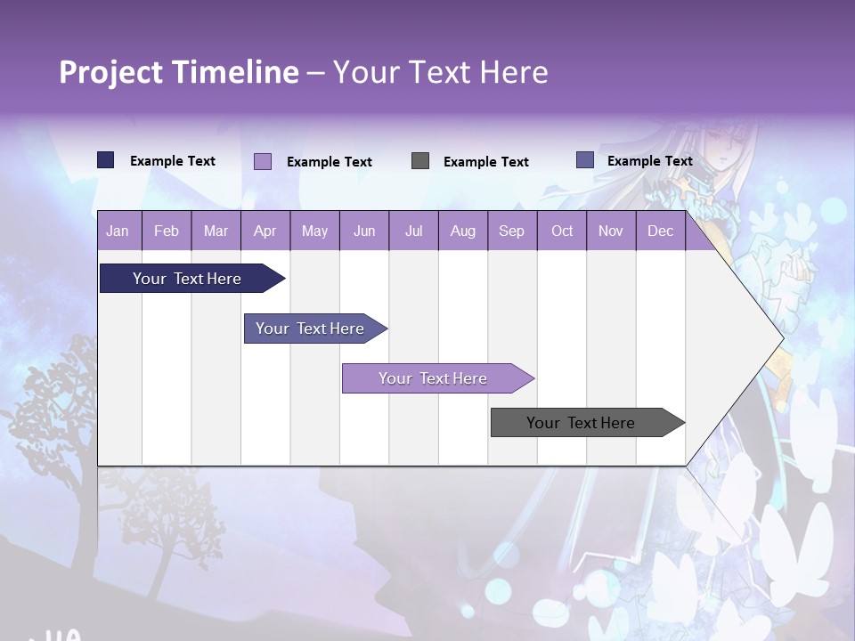 A Woman In A Purple Dress Standing In Front Of A Tree PowerPoint Template
