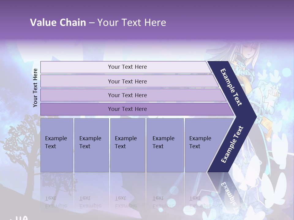 A Woman In A Purple Dress Standing In Front Of A Tree PowerPoint Template