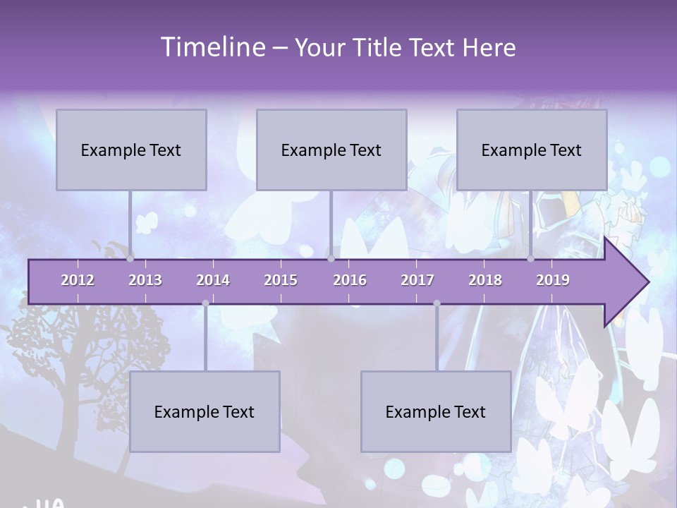 A Woman In A Purple Dress Standing In Front Of A Tree PowerPoint Template