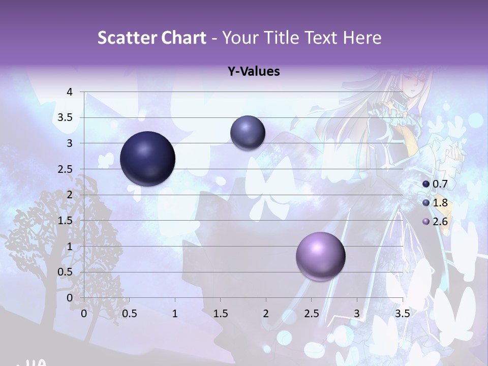 A Woman In A Purple Dress Standing In Front Of A Tree PowerPoint Template