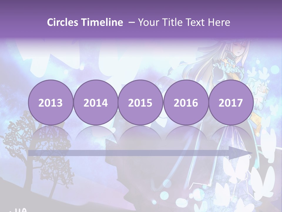 A Woman In A Purple Dress Standing In Front Of A Tree PowerPoint Template