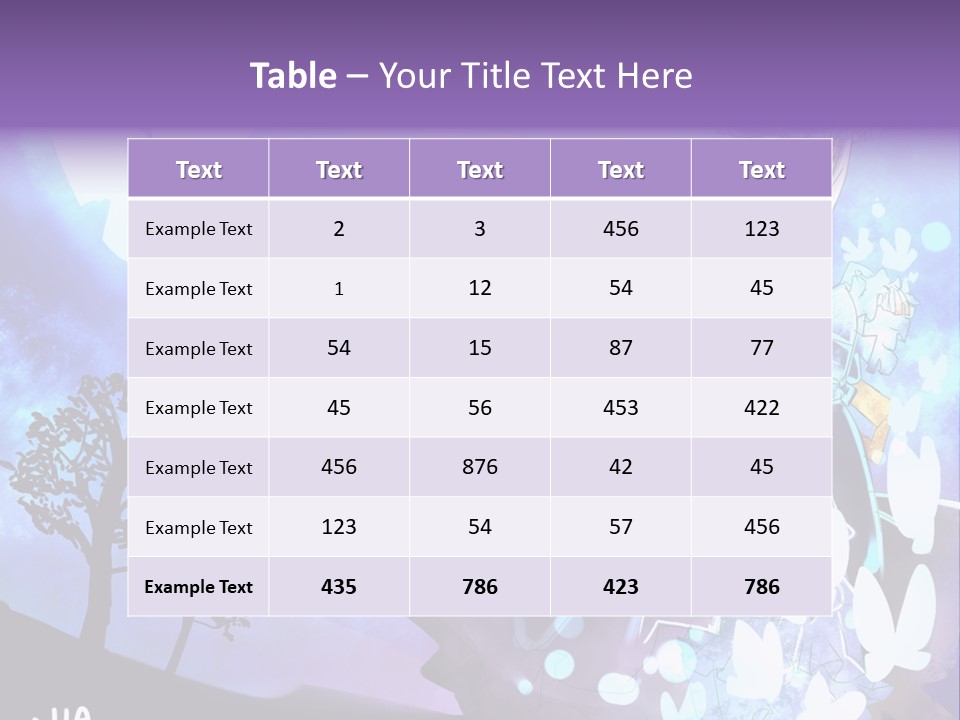 A Woman In A Purple Dress Standing In Front Of A Tree PowerPoint Template