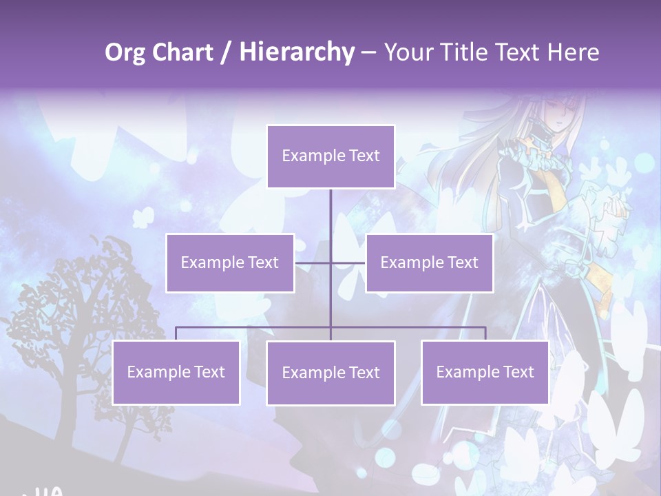 A Woman In A Purple Dress Standing In Front Of A Tree PowerPoint Template
