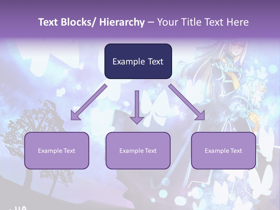 A Woman In A Purple Dress Standing In Front Of A Tree PowerPoint Template