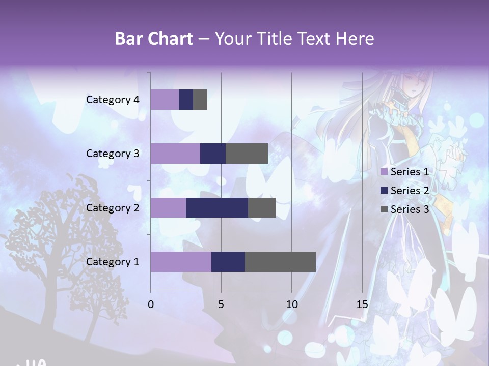 A Woman In A Purple Dress Standing In Front Of A Tree PowerPoint Template