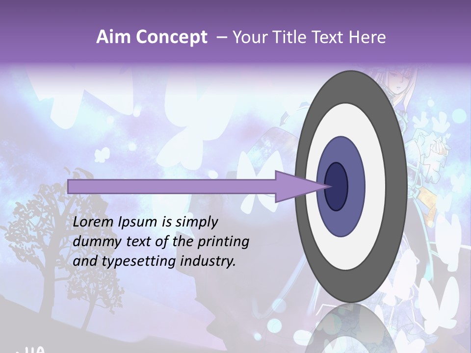 A Woman In A Purple Dress Standing In Front Of A Tree PowerPoint Template