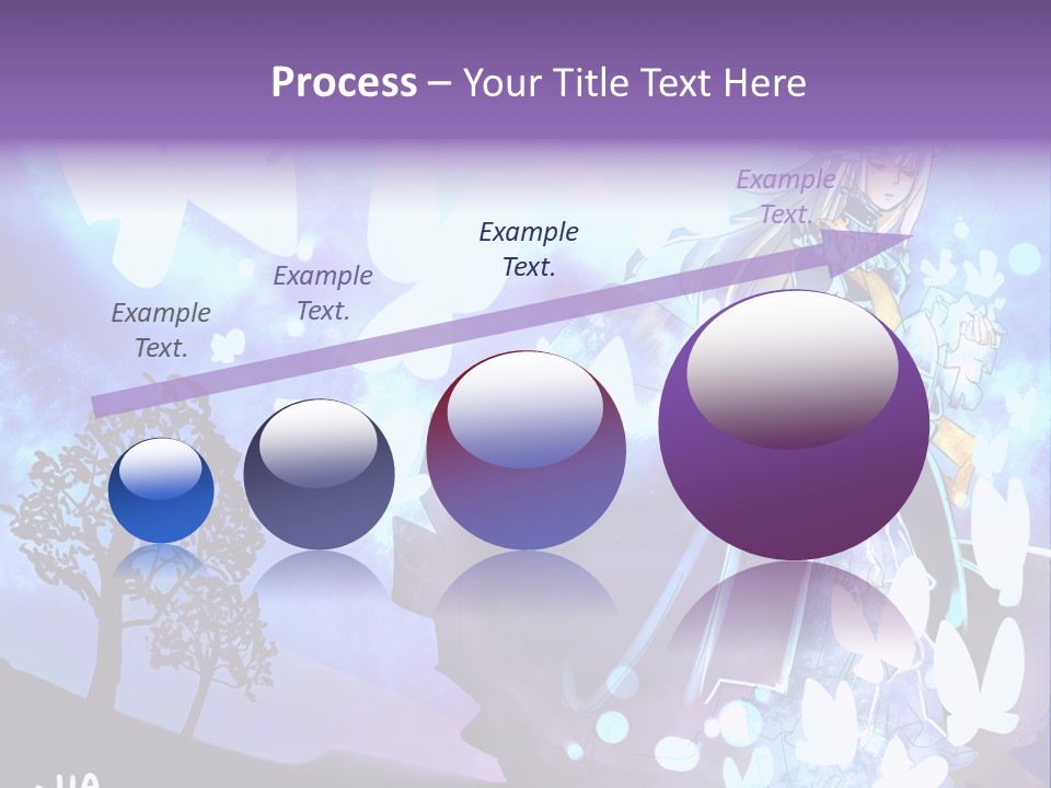 A Woman In A Purple Dress Standing In Front Of A Tree PowerPoint Template