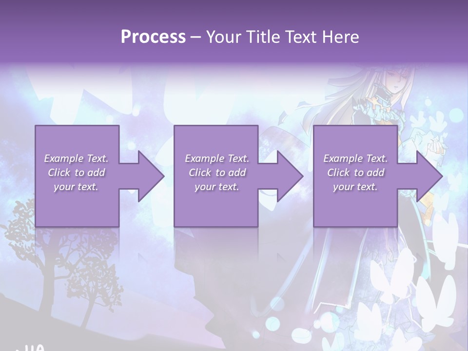 A Woman In A Purple Dress Standing In Front Of A Tree PowerPoint Template