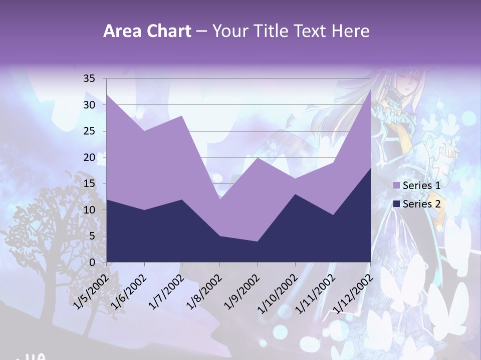 A Woman In A Purple Dress Standing In Front Of A Tree PowerPoint Template