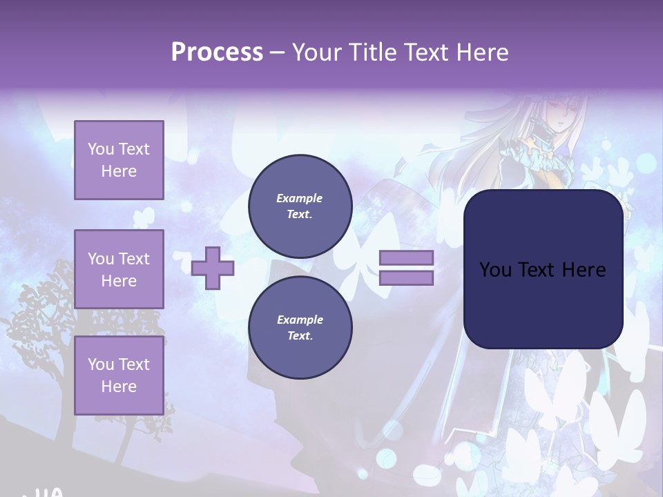 A Woman In A Purple Dress Standing In Front Of A Tree PowerPoint Template