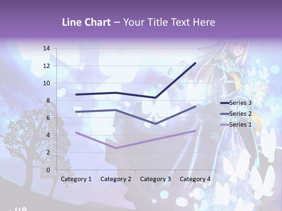 A Woman In A Purple Dress Standing In Front Of A Tree PowerPoint Template
