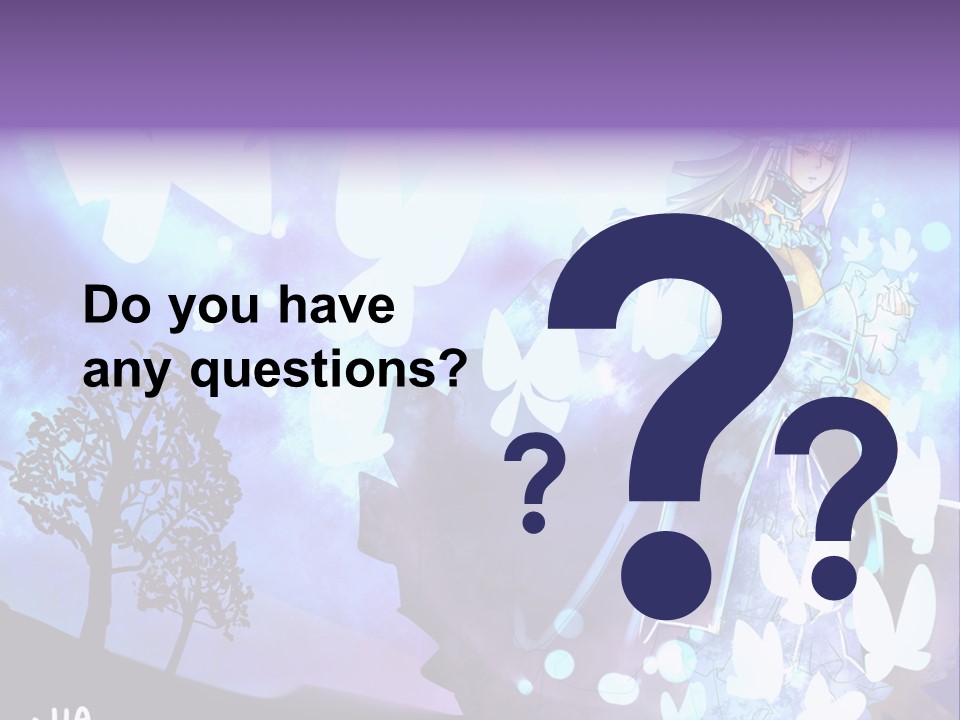 A Woman In A Purple Dress Standing In Front Of A Tree PowerPoint Template