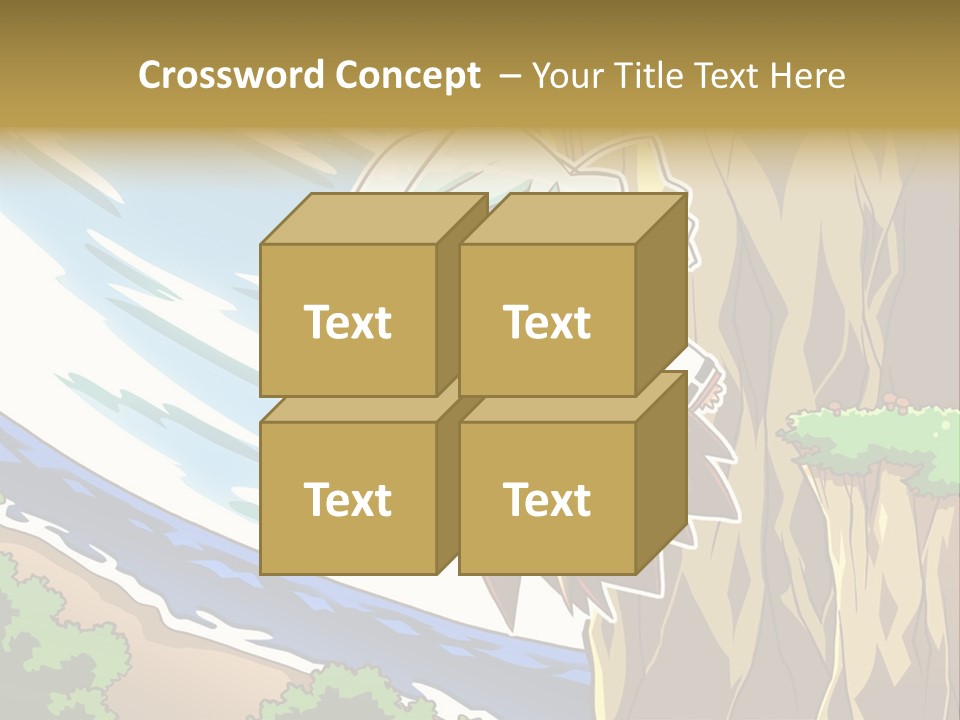 A Cartoon Character Is Standing Next To A Tree PowerPoint Template