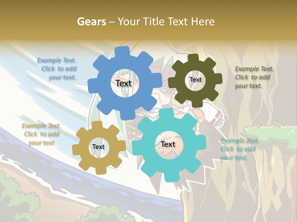 A Cartoon Character Is Standing Next To A Tree PowerPoint Template