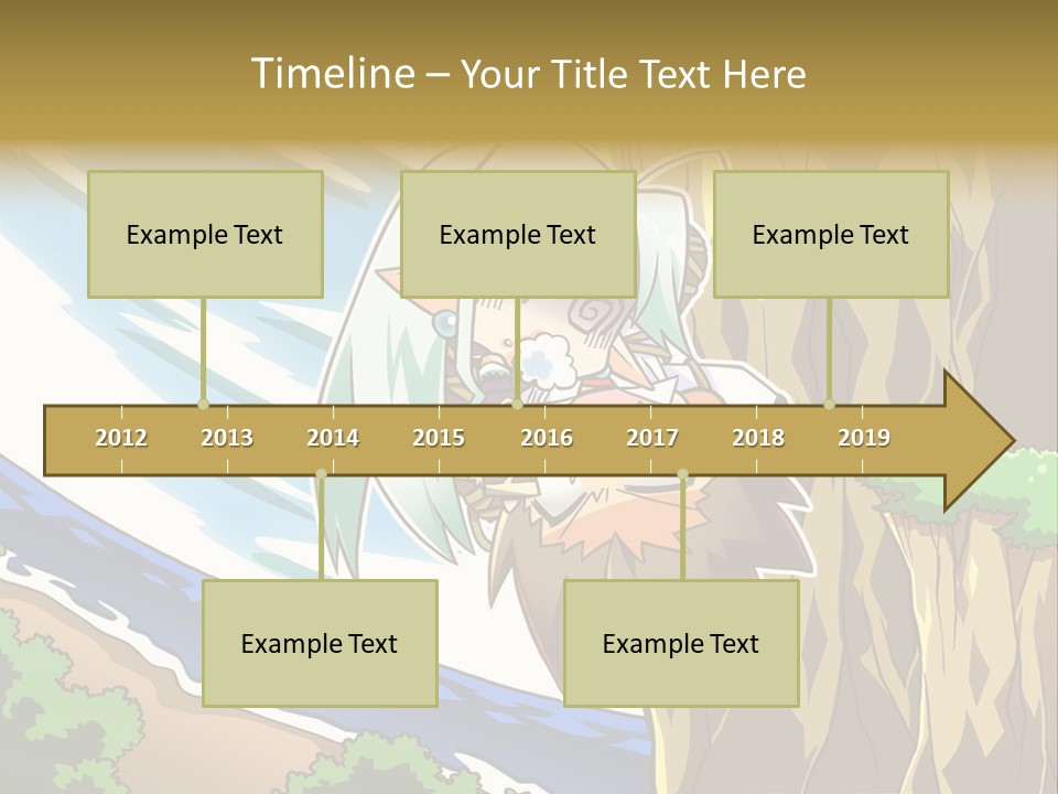 A Cartoon Character Is Standing Next To A Tree PowerPoint Template