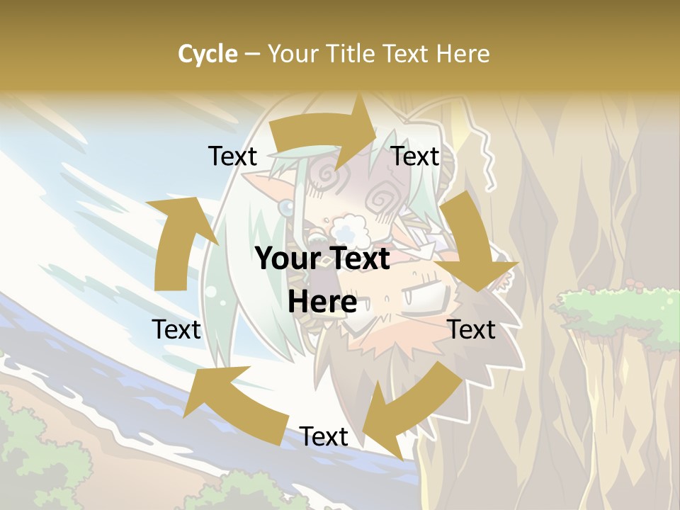 A Cartoon Character Is Standing Next To A Tree PowerPoint Template