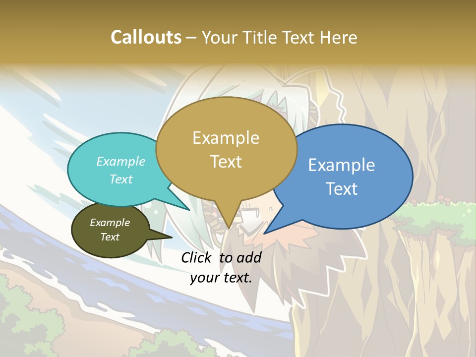A Cartoon Character Is Standing Next To A Tree PowerPoint Template