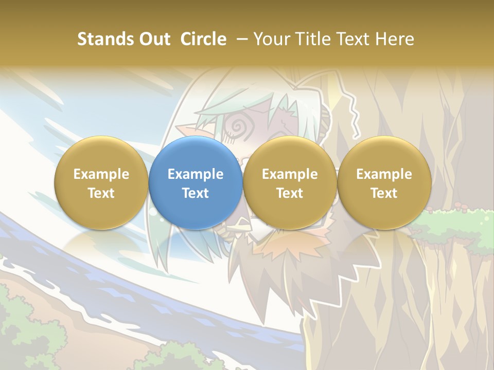 A Cartoon Character Is Standing Next To A Tree PowerPoint Template