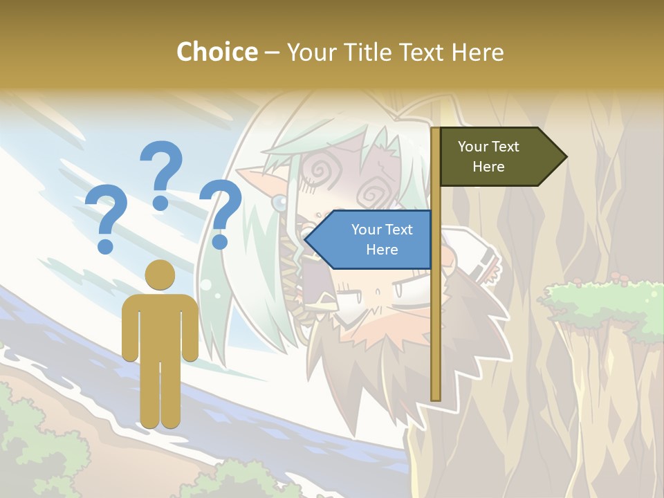 A Cartoon Character Is Standing Next To A Tree PowerPoint Template