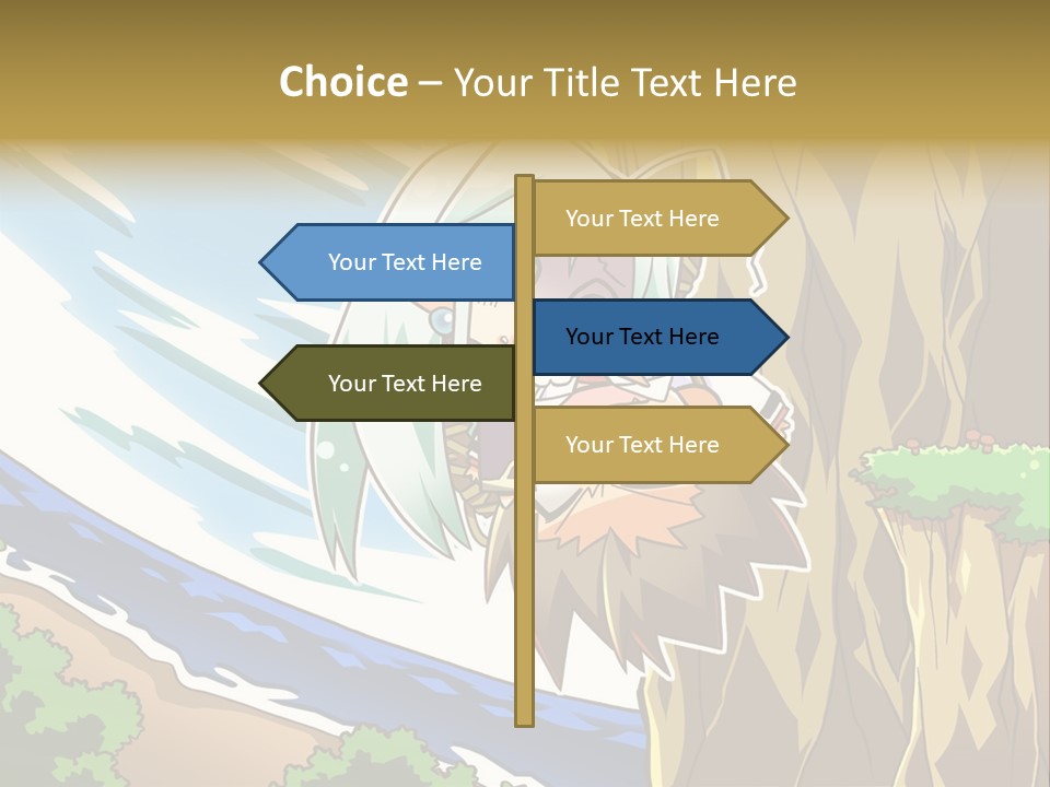 A Cartoon Character Is Standing Next To A Tree PowerPoint Template