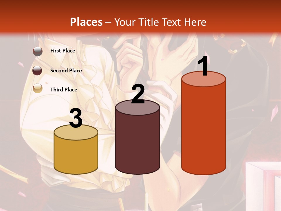 A Couple Of People That Are Kissing In Front Of A Cake PowerPoint Template