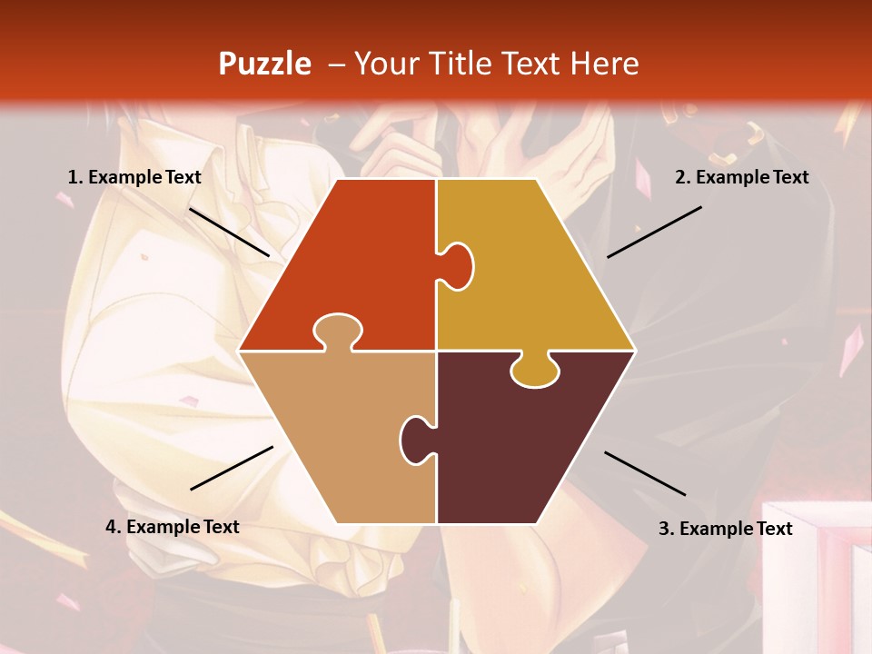 A Couple Of People That Are Kissing In Front Of A Cake PowerPoint Template