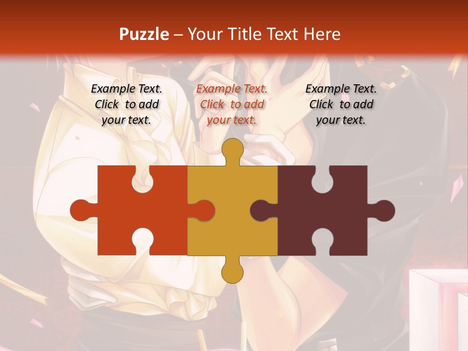 A Couple Of People That Are Kissing In Front Of A Cake PowerPoint Template