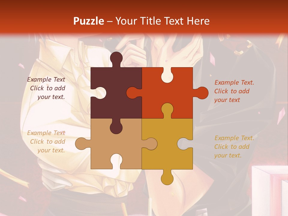 A Couple Of People That Are Kissing In Front Of A Cake PowerPoint Template