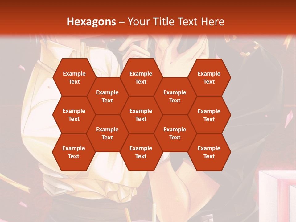 A Couple Of People That Are Kissing In Front Of A Cake PowerPoint Template