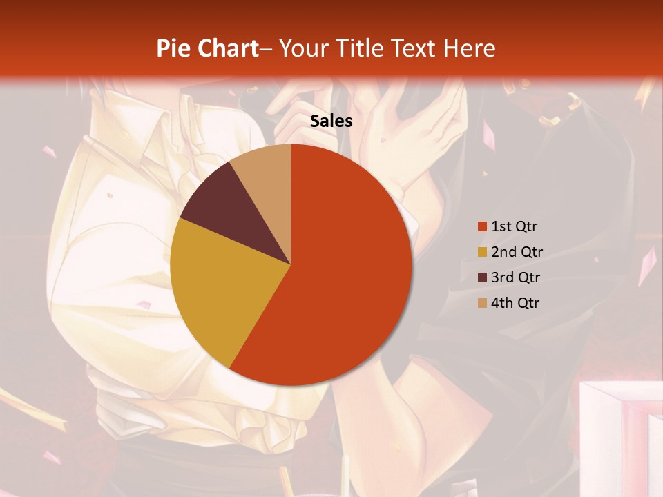 A Couple Of People That Are Kissing In Front Of A Cake PowerPoint Template