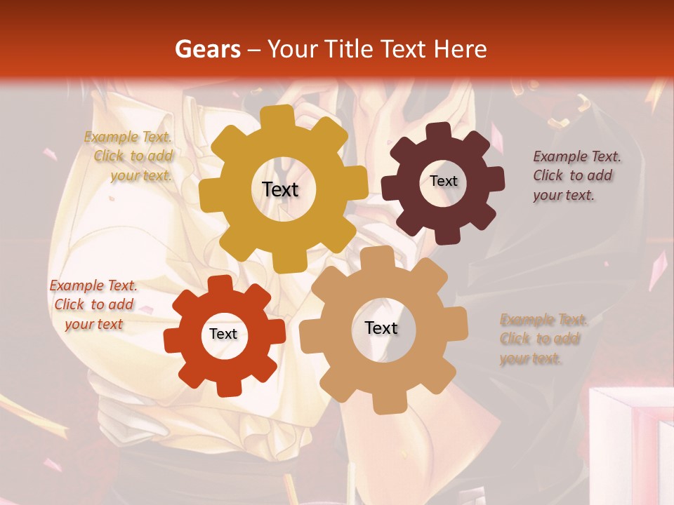 A Couple Of People That Are Kissing In Front Of A Cake PowerPoint Template