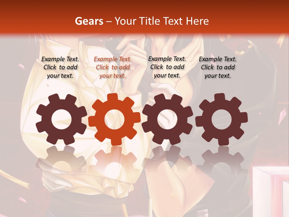 A Couple Of People That Are Kissing In Front Of A Cake PowerPoint Template