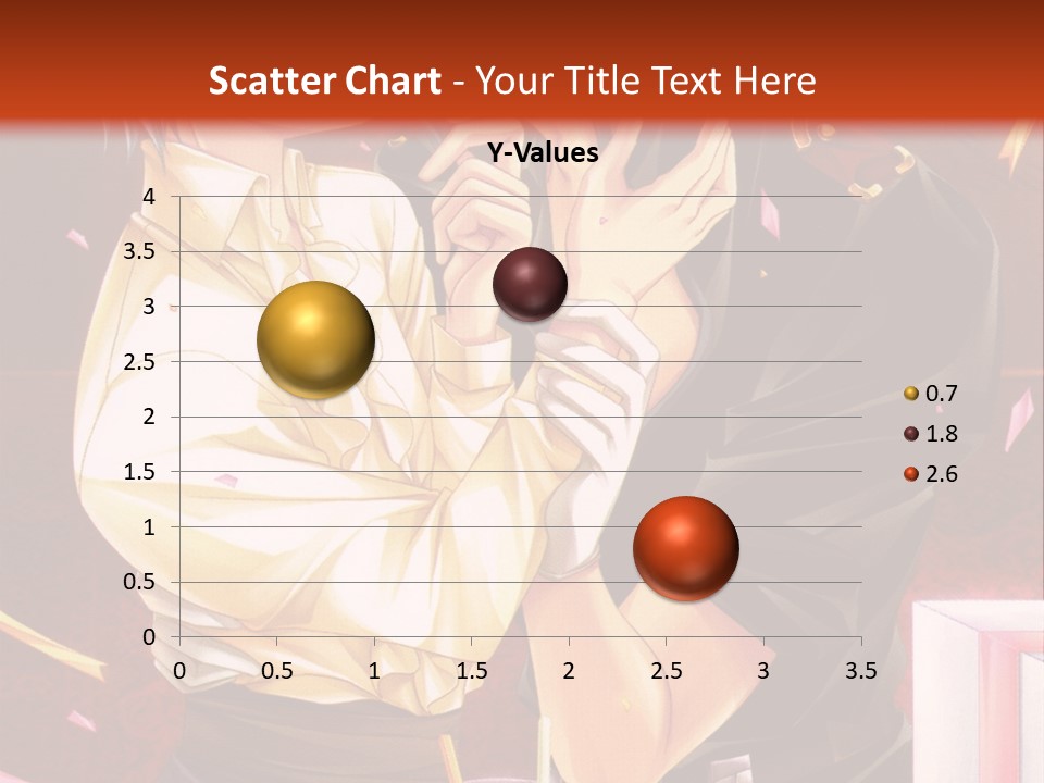 A Couple Of People That Are Kissing In Front Of A Cake PowerPoint Template