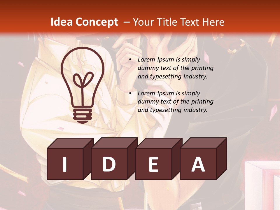 A Couple Of People That Are Kissing In Front Of A Cake PowerPoint Template